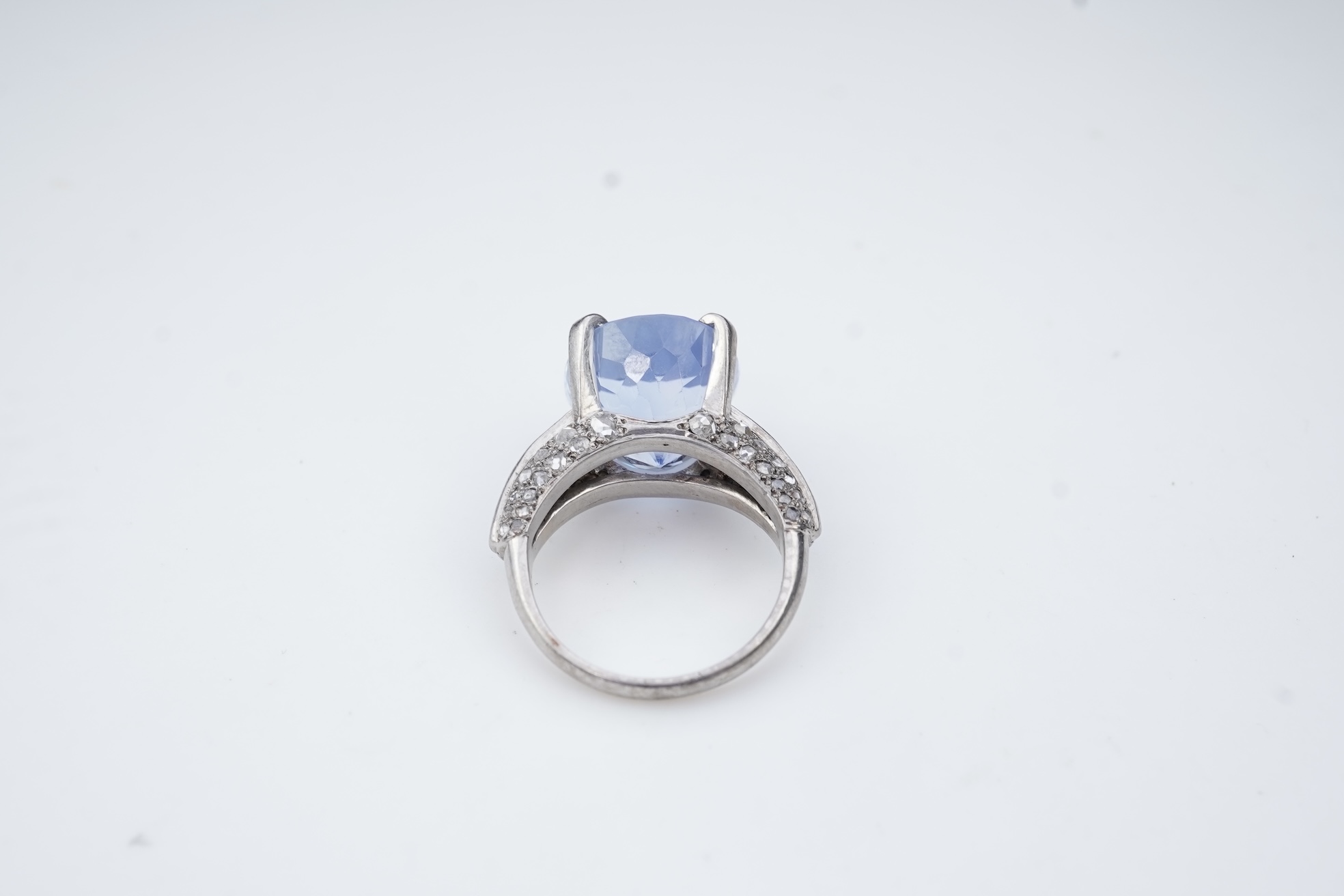 A sapphire and diamond ring